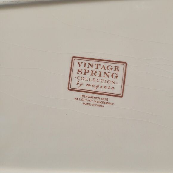 Vintage Spring Rae Dunn By Magenta Paris Rabbit Tray Rare READ Charming Cottage - Picture 3 of 9